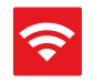 Red square with white Wi-Fi signal icon. | Autobahn Performance Inc