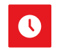 Clock icon inside a red square. | Autobahn Performance Inc