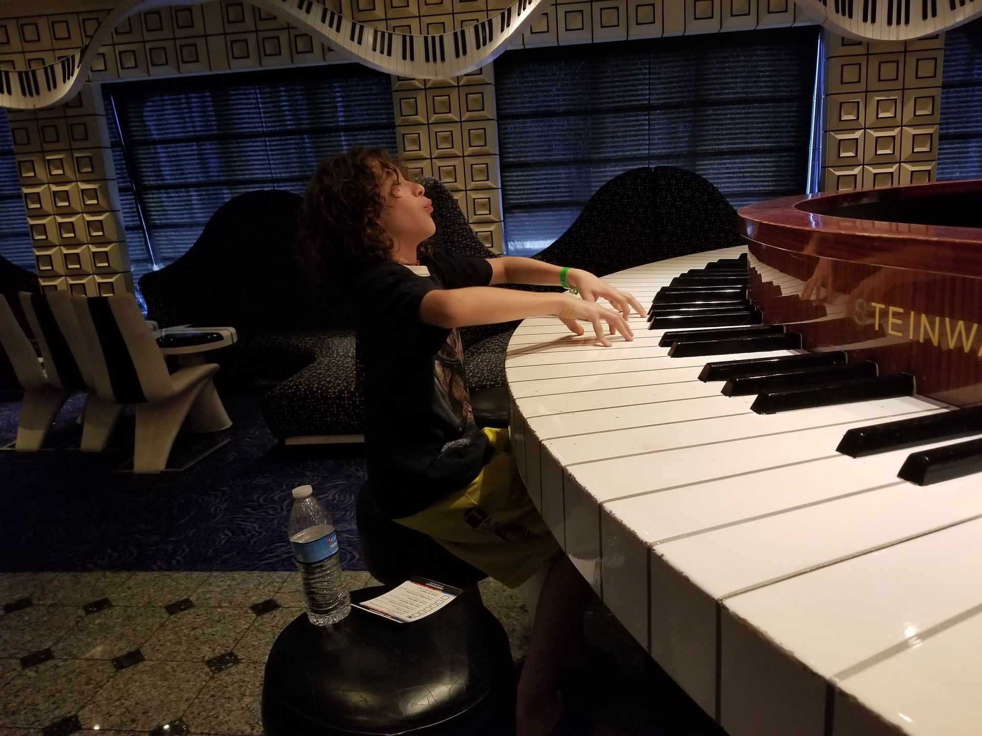 Huge keyboard on a cruise ship