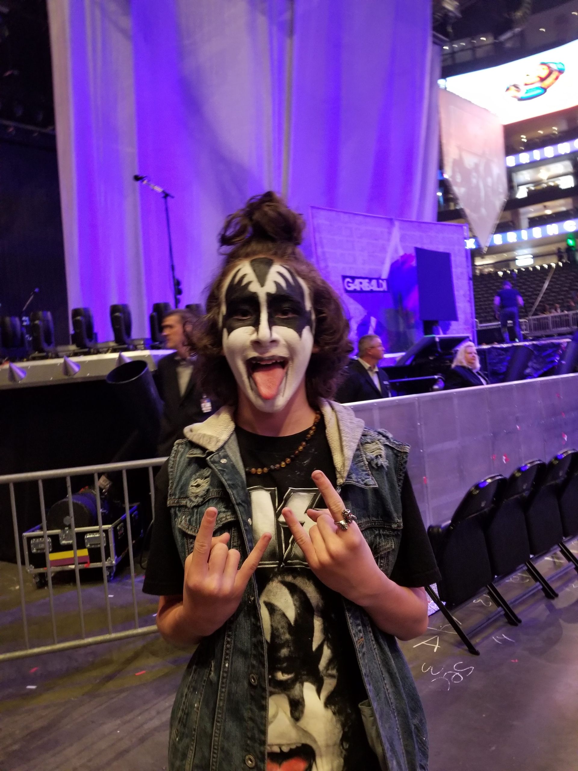 Milo in full Gene Simmons Makeup