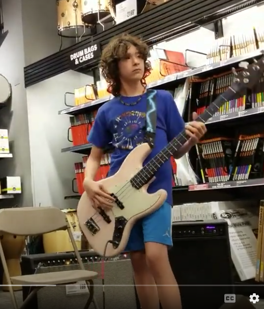 Playing Iron Maiden on bass with Jon at GC