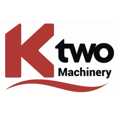 Logo for Ktwo Machinery; red 