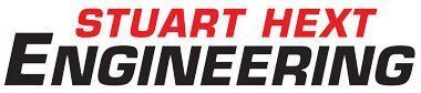 Logo for Stuart Hext Engineering in red and black text.