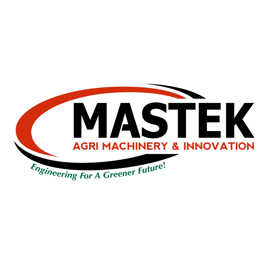 Logo for Mastek Agri Machinery & Innovation, featuring red/black arc over bold text. 