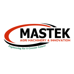 Logo for Mastek Agri Machinery & Innovation, featuring red/black arc over bold text. 