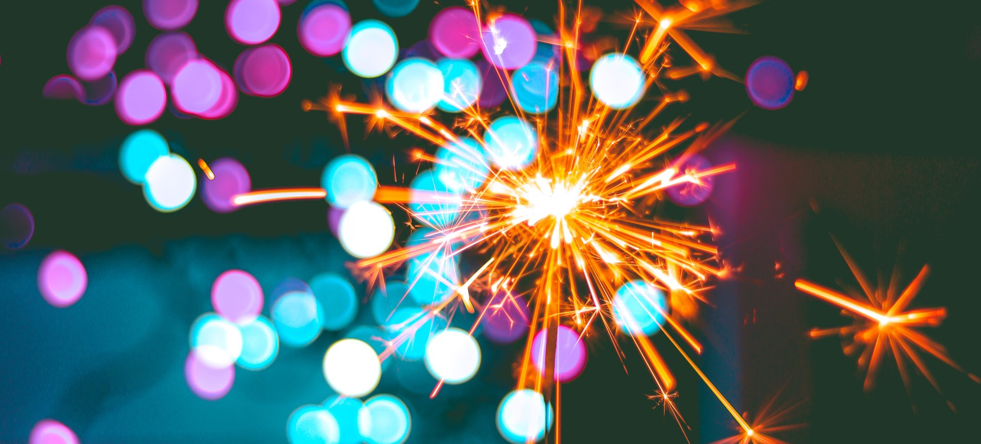 colourful picture of a sparkler sparkling