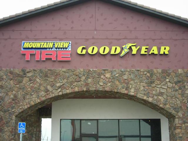 Moutain View Tire sign - sign shop in  Azusa, CA