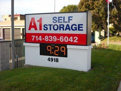 a1 self storage sign - sign shop in  Azusa, CA
