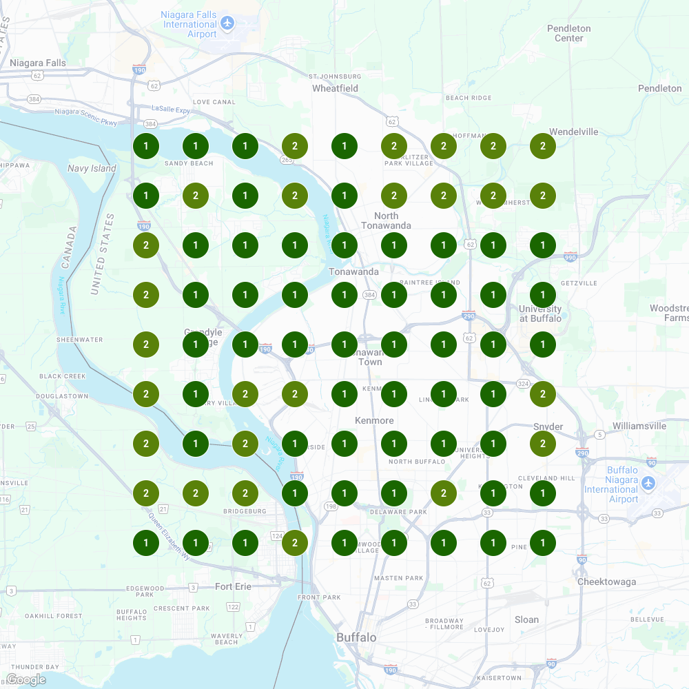 green organic maps rankings