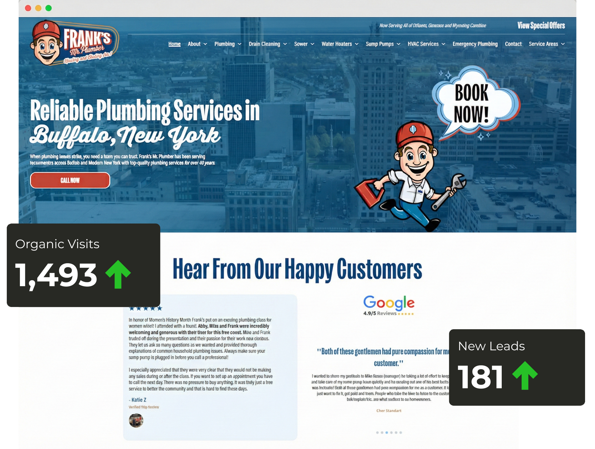 plumber website design for local businesses