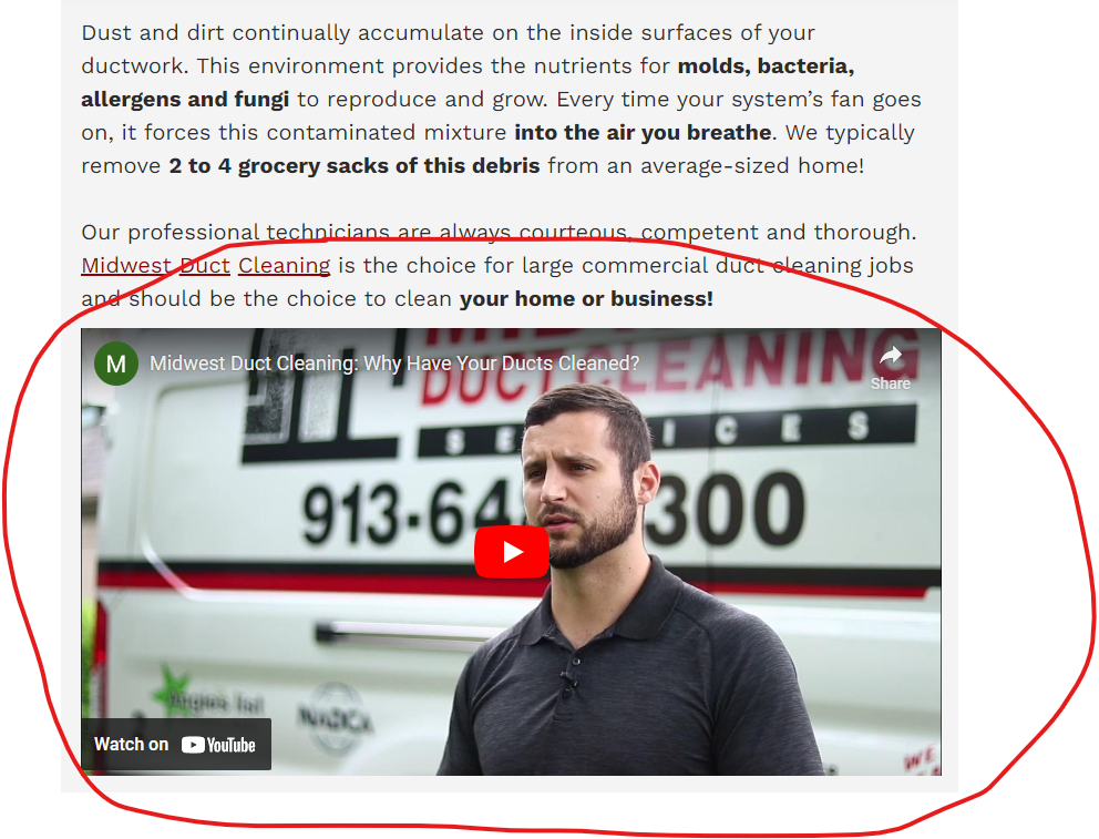 Man in front of a truck, text 