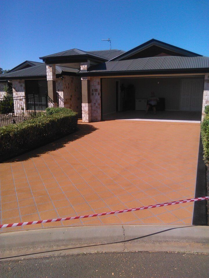Exposed aggregate driveway in Toowoomba QLD