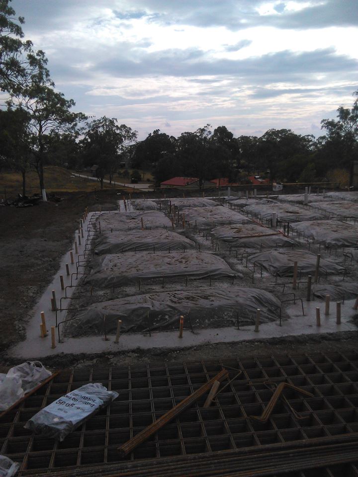 concrete slab drying