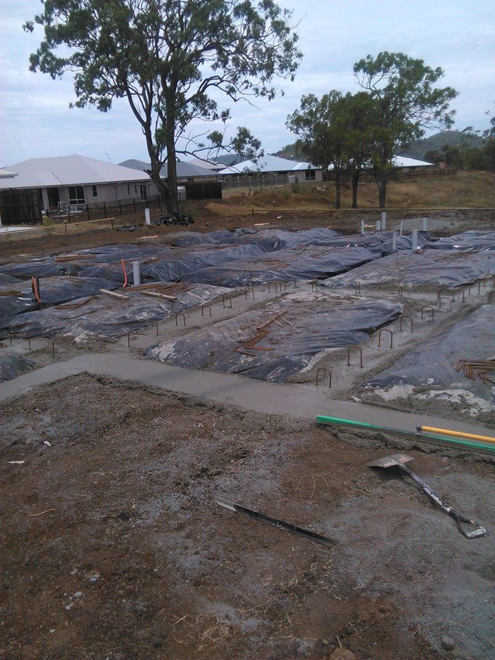 concrete slab being installed before home build in Toowoomba QLD