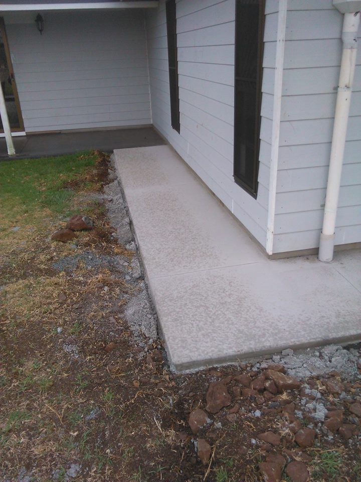 dried concrete slab around house in Toowoomba