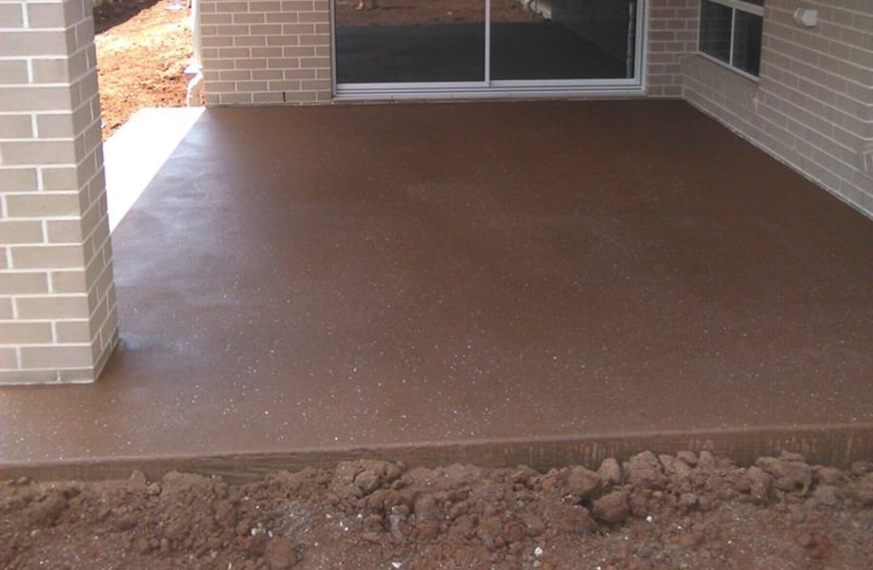 flecked decorative concrete patio - decorative concrete Toowoomba, QLD