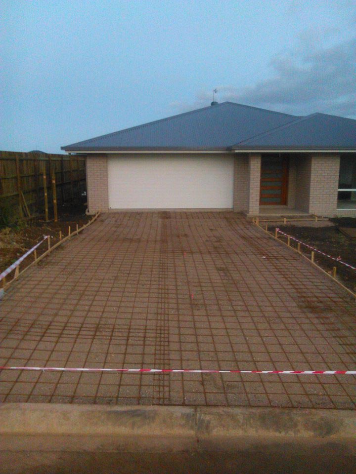 Driveway before concrete poured into it - exposed aggregate concrete Toowoomba, QLD
