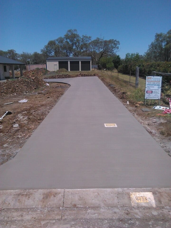 Concrete driveway out front of house - Concrete Driveways Toowoomba, QLD