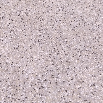 close up exposed aggregate flooring