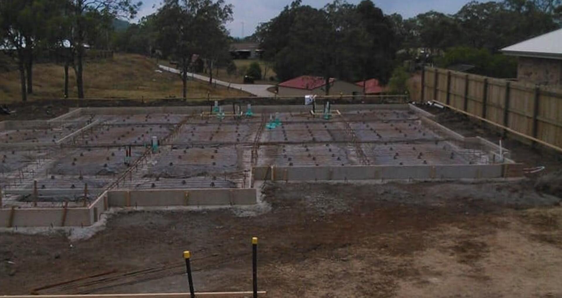 new plot concreted for house