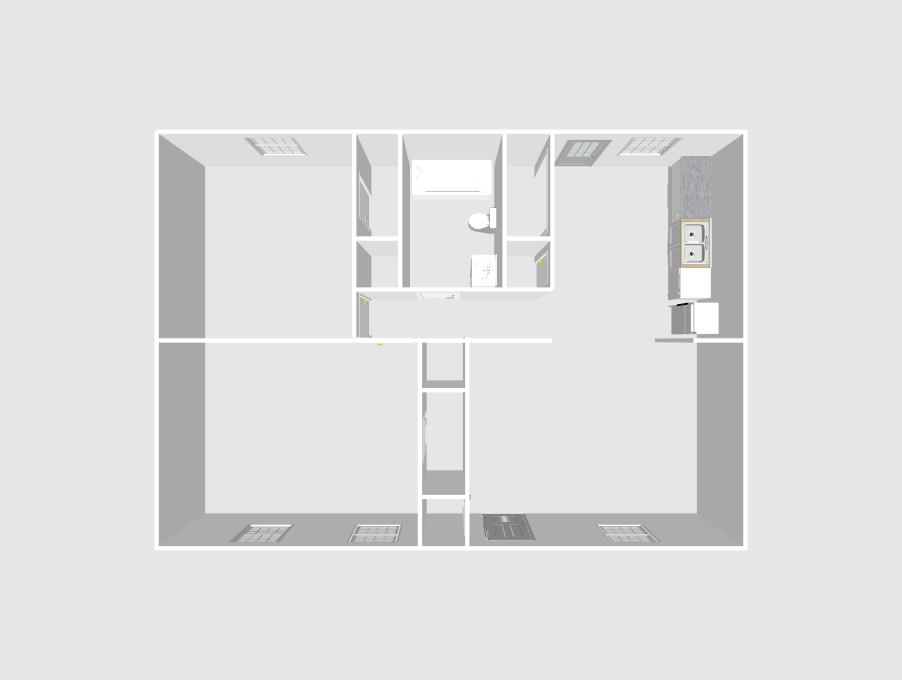 Two Bedrooms Triplex