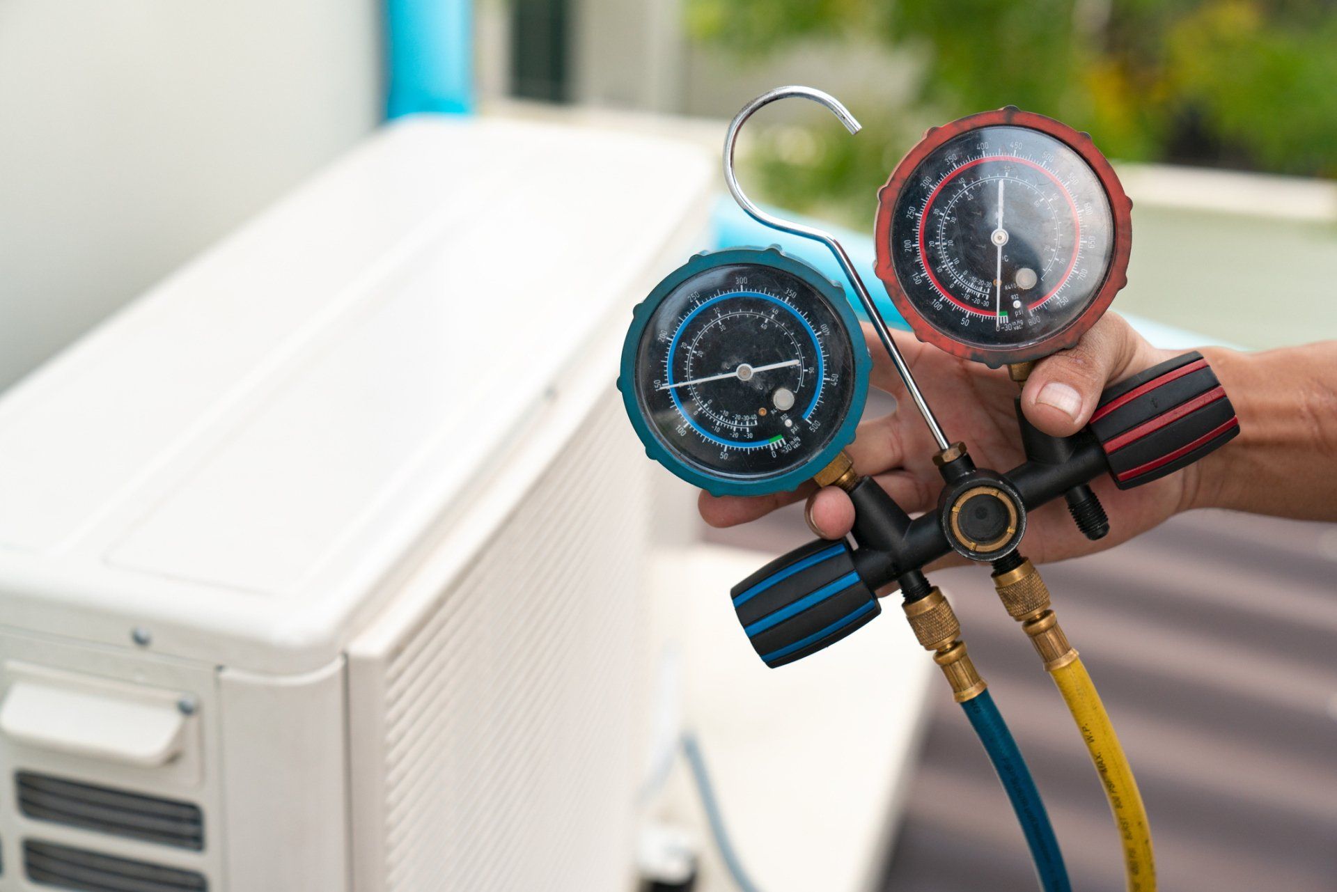 Technician Is Checking Air Conditioner - Melbourne - Airfixing Heating & Cooling