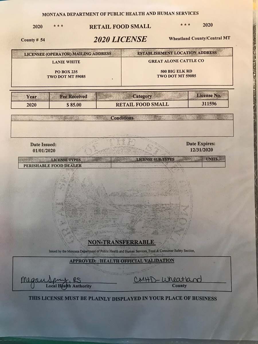 Our Certifications Cattle Ranch, Pasture Raised Beef Two Dot, MT