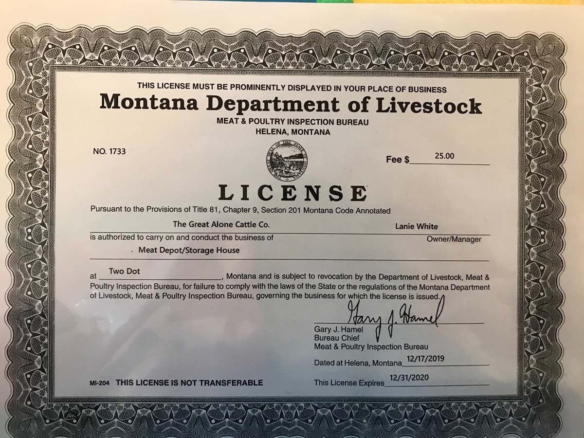 Our Certifications Cattle Ranch, Pasture Raised Beef Two Dot, MT