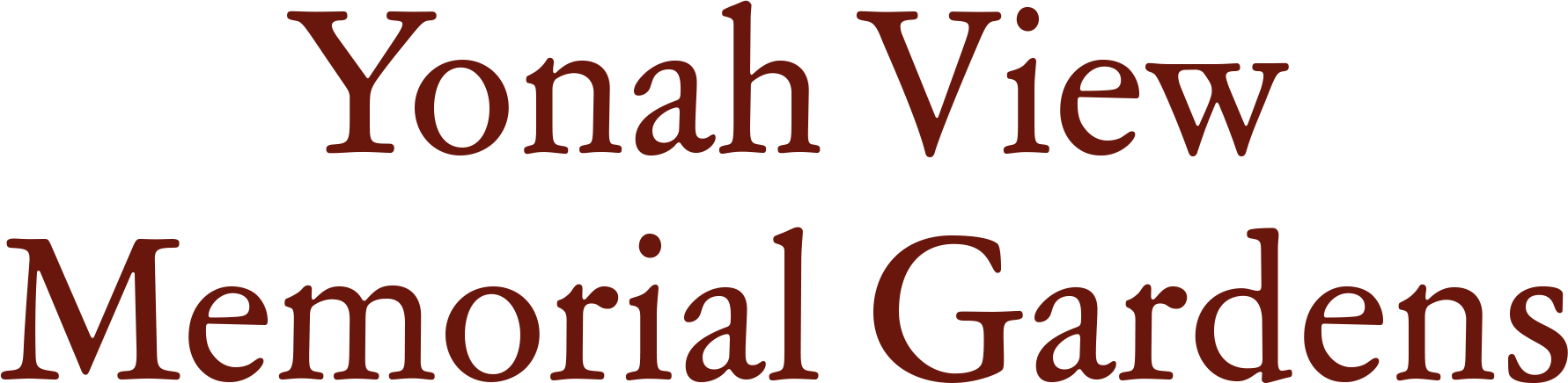 Text: Yonah View Memorial Gardens.