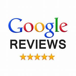 The google reviews logo has five stars on it.