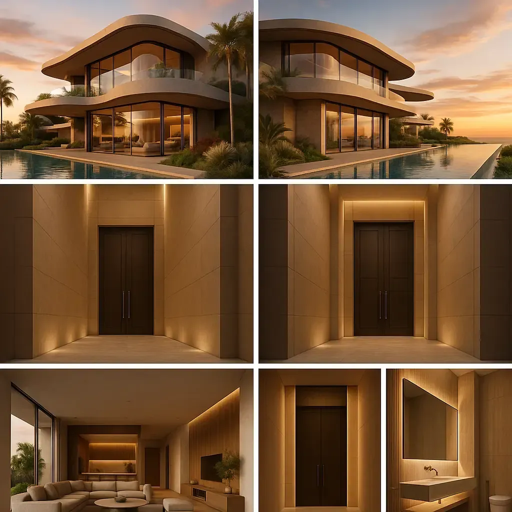 Hero image showing interior design of modern dubai villa by Concept Art Decor