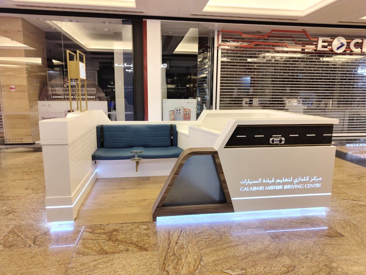 Branded exhibition kiosk design and build in Dubai by Concept Art Decor