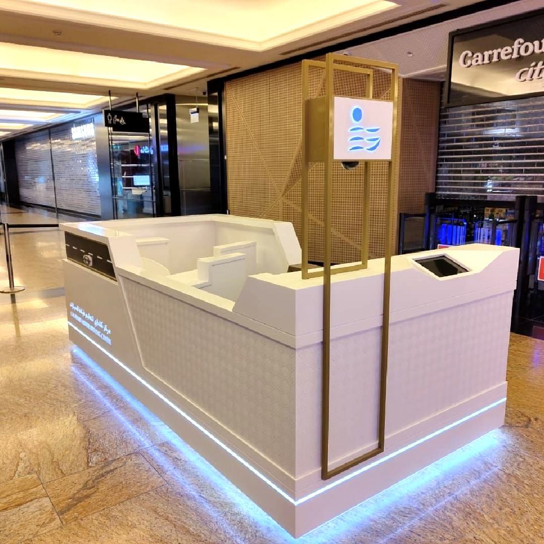 Modular kiosk design for retail exhibition in Dubai by Concept Art Decor