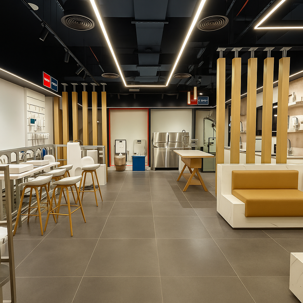 Premium Dubai Joinery works for Grohe office. Designed and build by Concept Art Decor