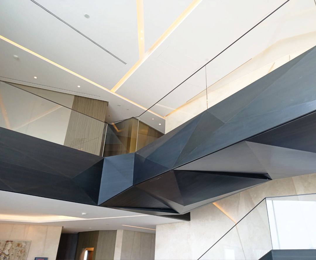 Palm Jumeirah staircase design steel works by concept art decor