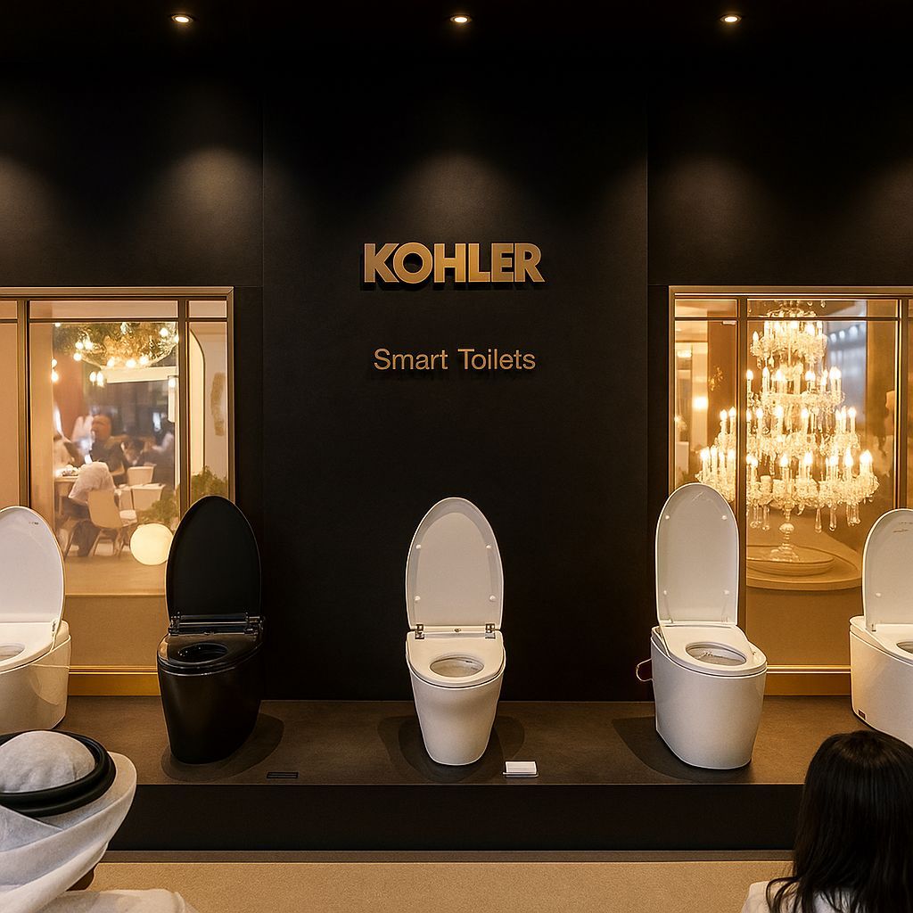 Custom exhibition stand for Kohler at Dubai trade show designed by Concept Art Decor
