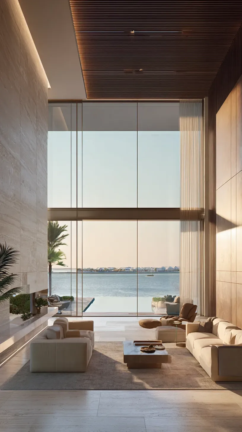 luxury waterfront villa interior design palm jumeirah dubai