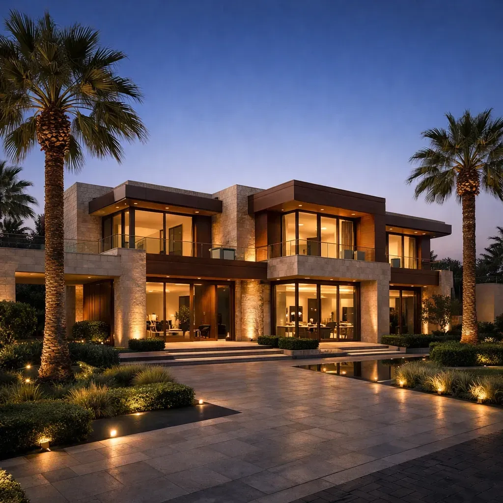 Hero image of Luxury villa renovation in Dubai with turnkey execution, premium facade finishes, and controlled delivery (2026)