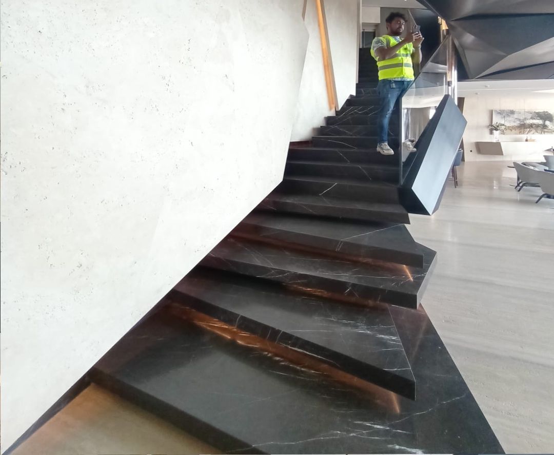 Palm Jumeirah staircase steel works by concept art decor
