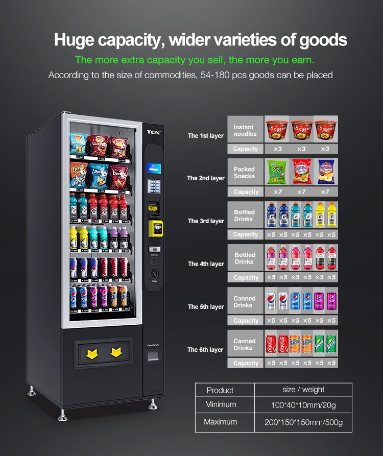 TCN Slim Combination Vending Machine TCN-CSC-6G(H5)