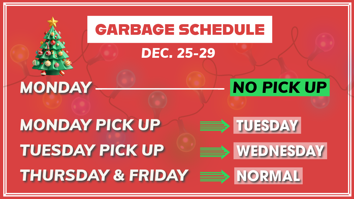 Holiday Garbage Schedule