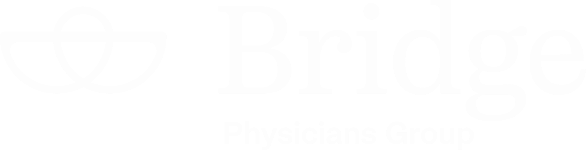 Bridge Physicians Group white logo with bridge icon
