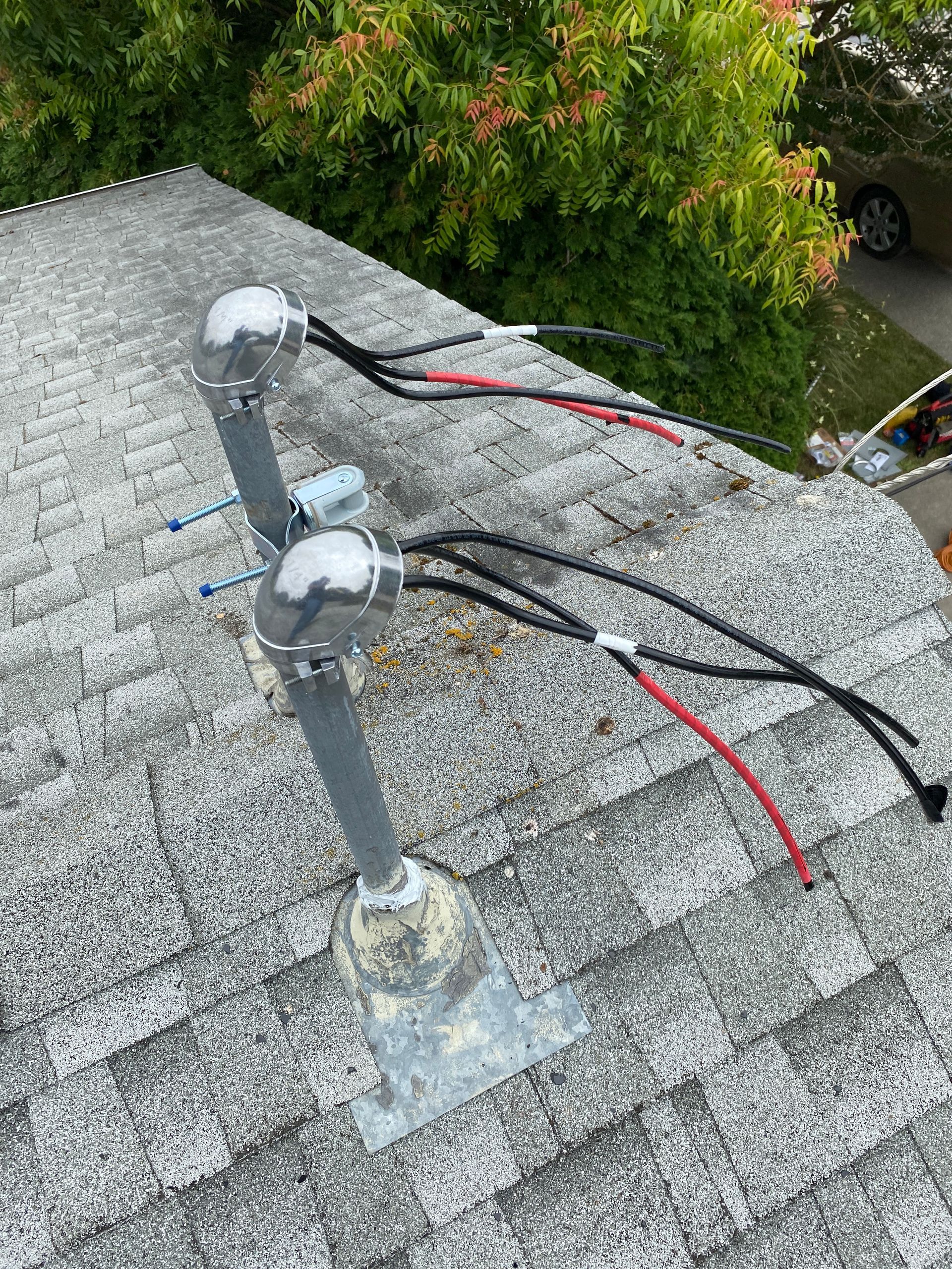 The Electric Pro - A roof with a bunch of wires coming out of it.
