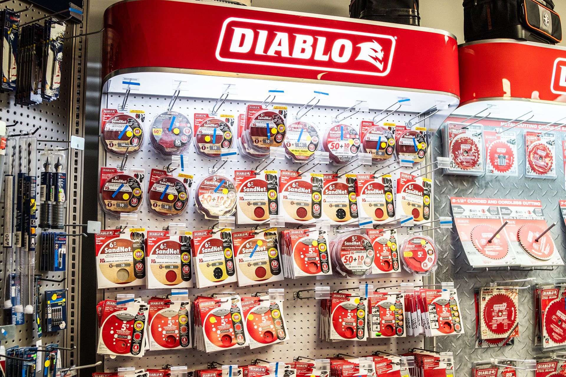 A display of diablo products in a store.