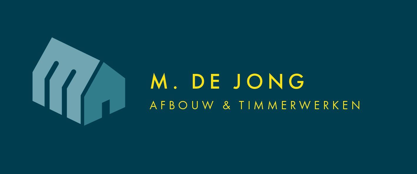 Een logo voor een bedrijf genaamd m. de jong