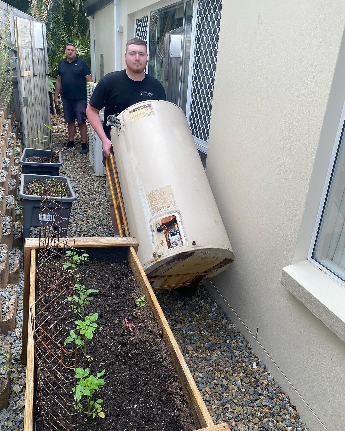 Cylindrical Water Heater Installation — C’s Plumbing & Gas Gold Coast in Yatala, QLD