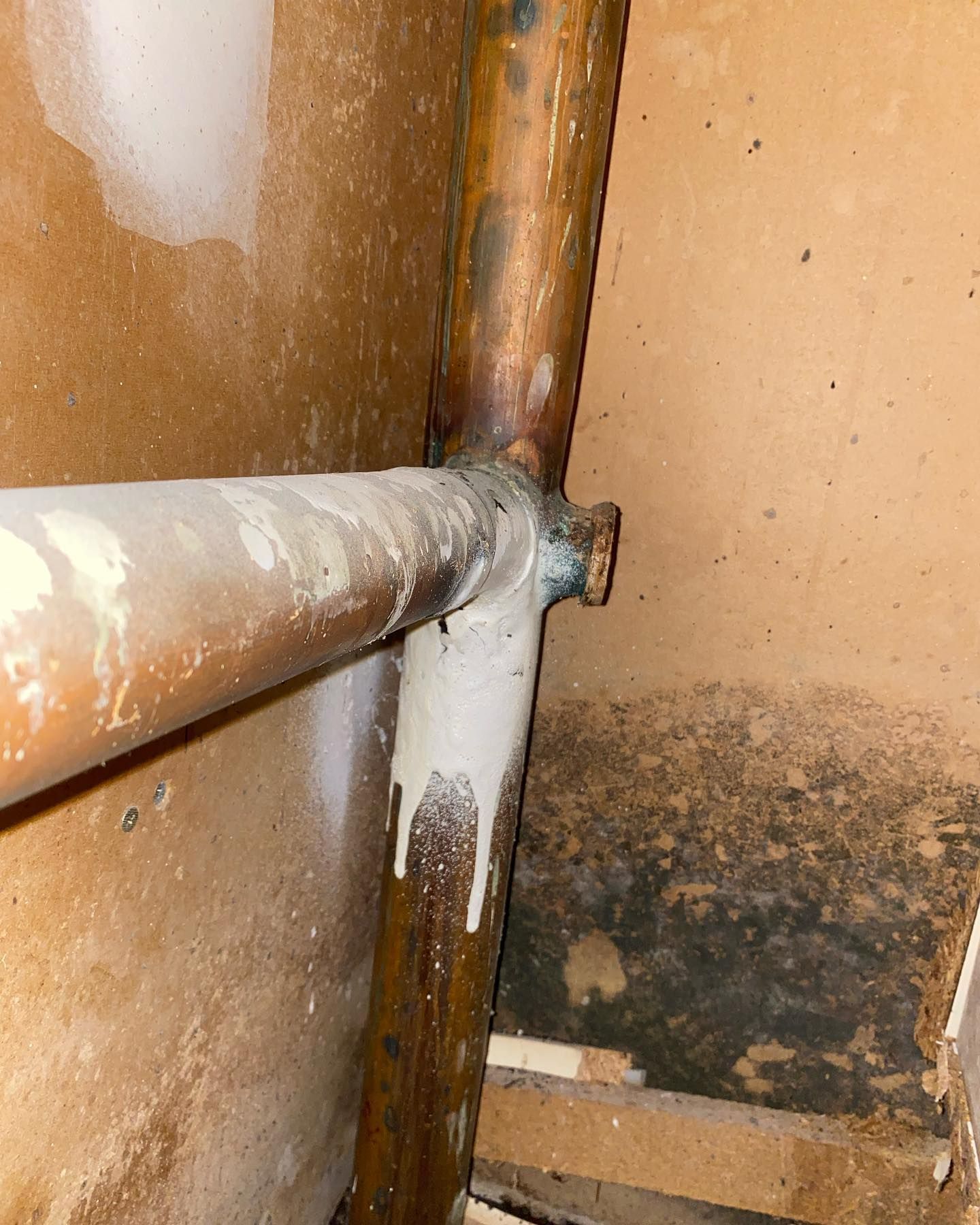 Copper Pipes With White Residue — C’s Plumbing & Gas Gold Coast in Ipswich, QLD