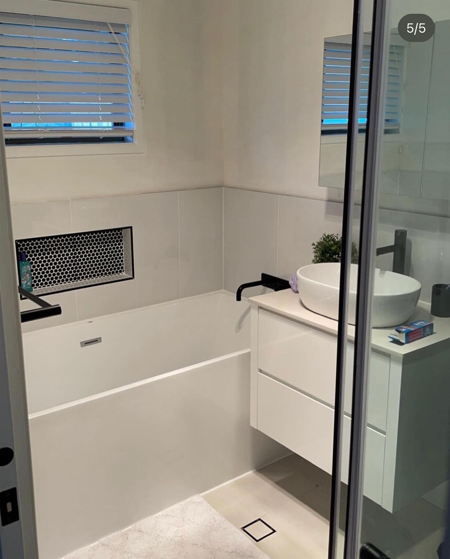 Modern White Bathroom With a Tub, Vanity — C’s Plumbing & Gas Gold Coast in Ipswich, QLD