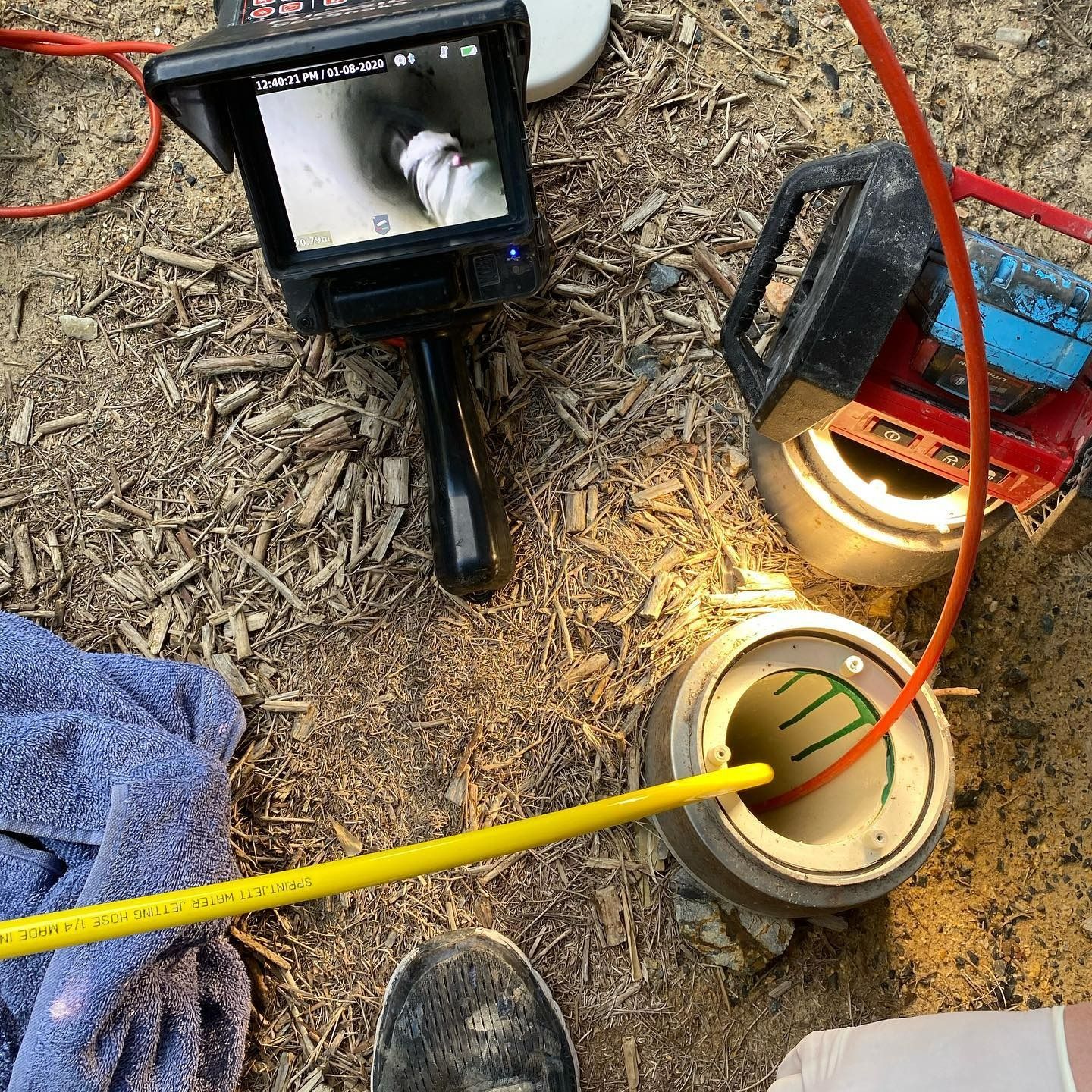 Sewer Camera Inspecting Pipe — C’s Plumbing & Gas Gold Coast in Yatala, QLD