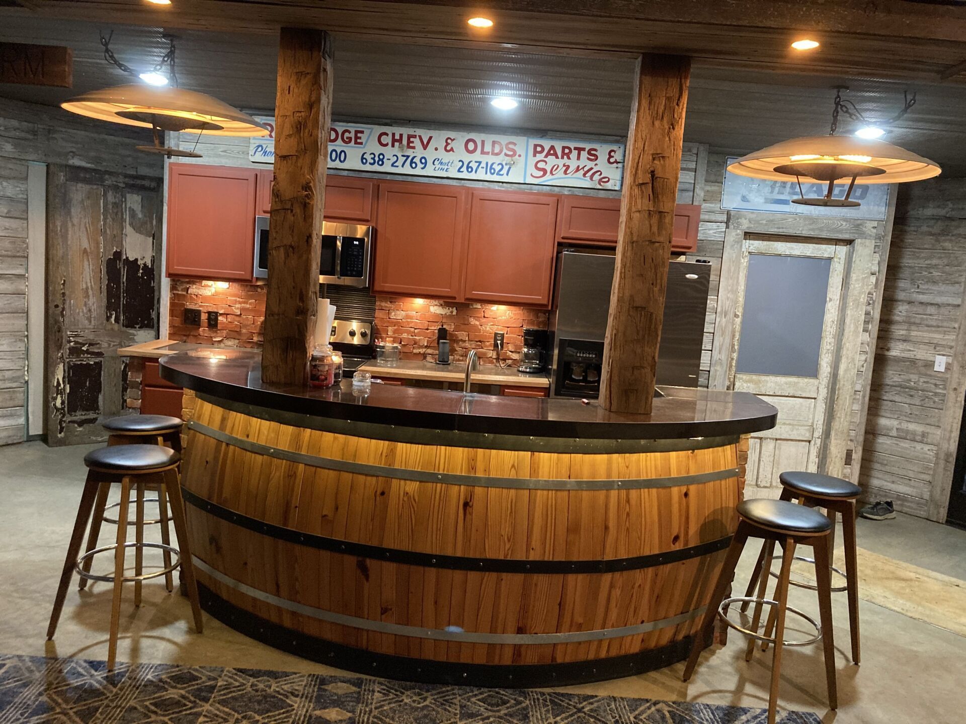 grain bin home kitchen